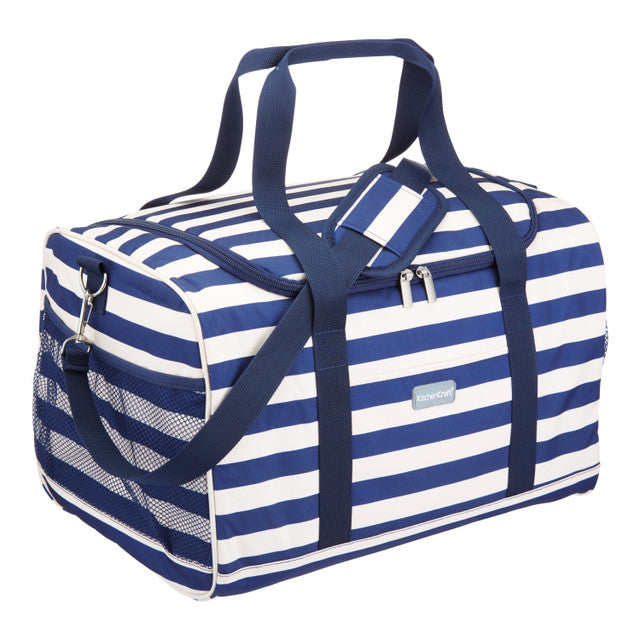 KITCHENCRAFT LULWORTH JUMBO PIKNIKA SOMA 19X30X27CM 30L, BALTS/ZILS, POLIESTERIS