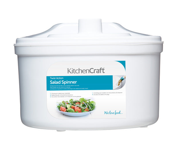 KITCHENCRAFT SALĀTU ŽĀVĒTĀJS 22.5X22.5X15.7CM, BALTS, PLASTMASA