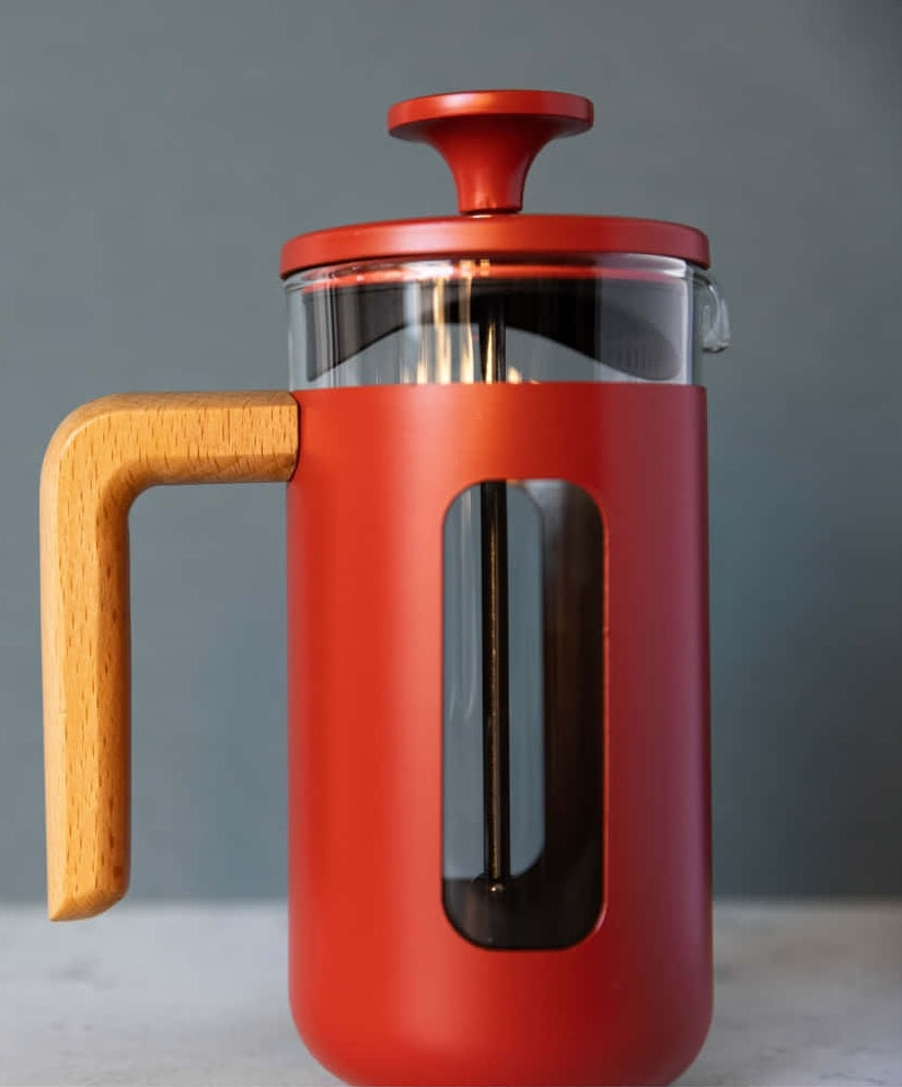 LA CAFETIÈRE KAFIJAS PRESE 350ML 3 TASES, SARKANA, N/T, STIKLS
