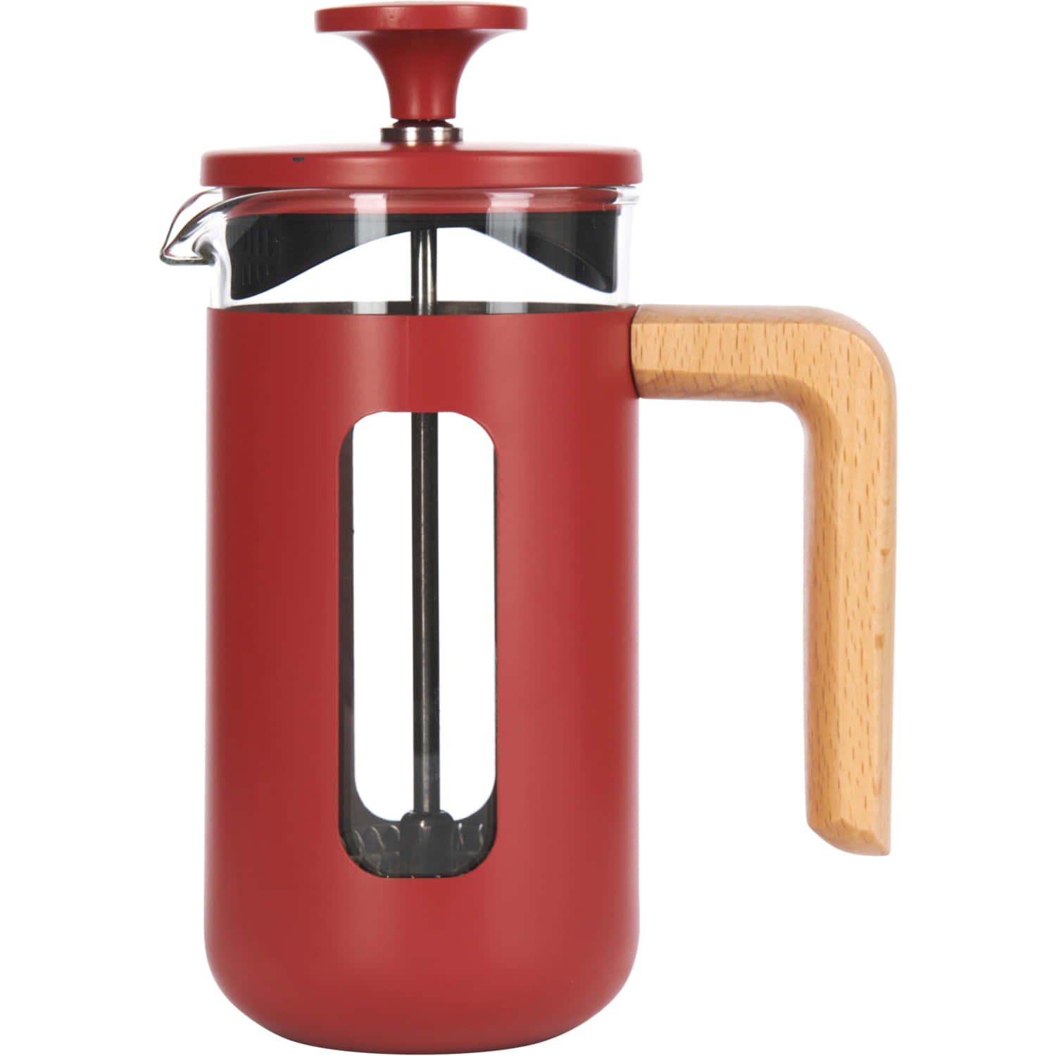 LA CAFETIÈRE KAFIJAS PRESE 350ML 3 TASES, SARKANA, N/T, STIKLS