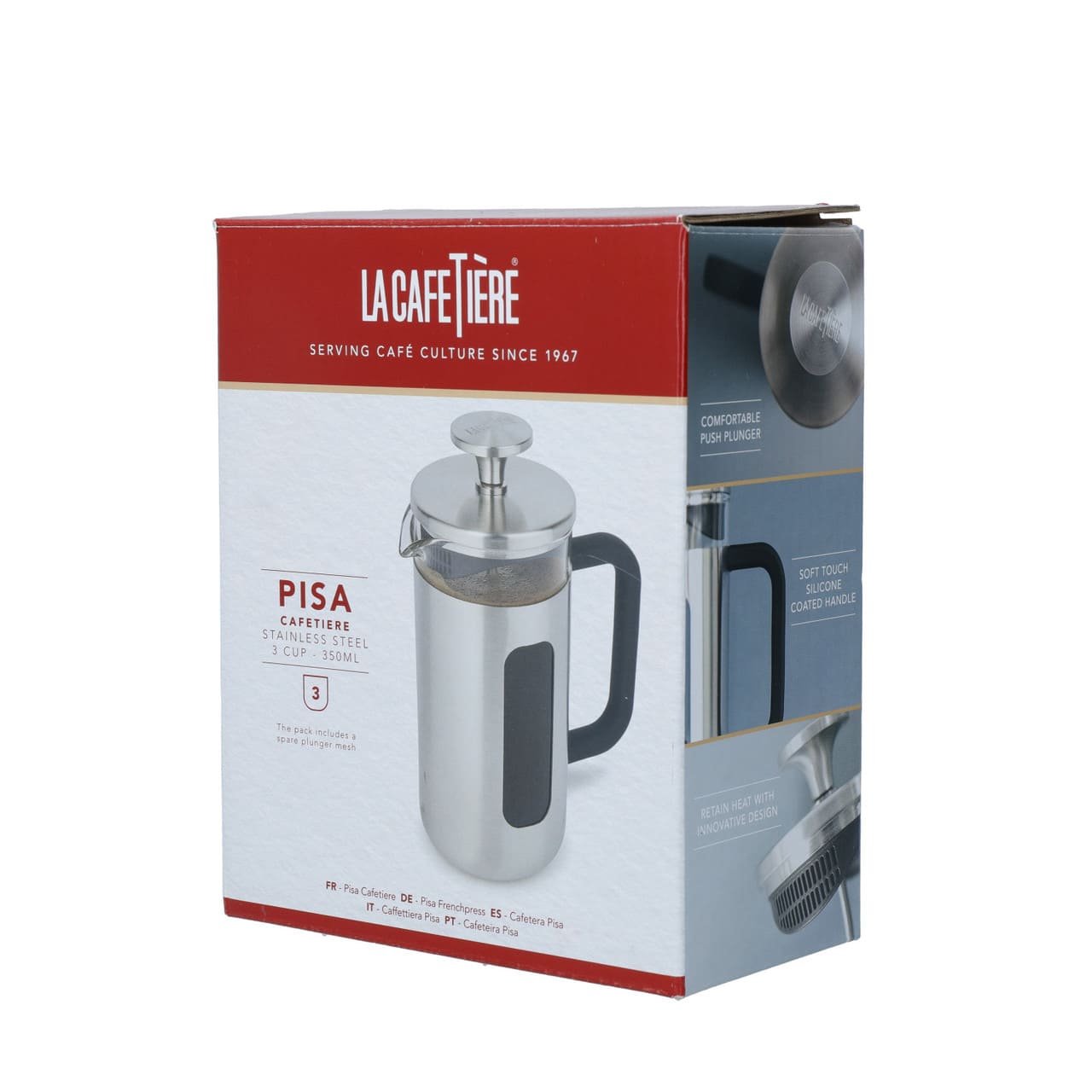 LA CAFETIÈRE PISA KAFIJAS PRESE 3 TASES, SILVER, N/T