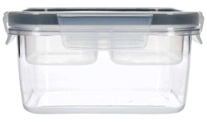 MASTERCLASS ECO SNAP PĀRTIKAS KASTĪTE AR DALĪTĀJIEM 800ML, 15X15X7,5CM, TRITAN KOPOLIESTERS