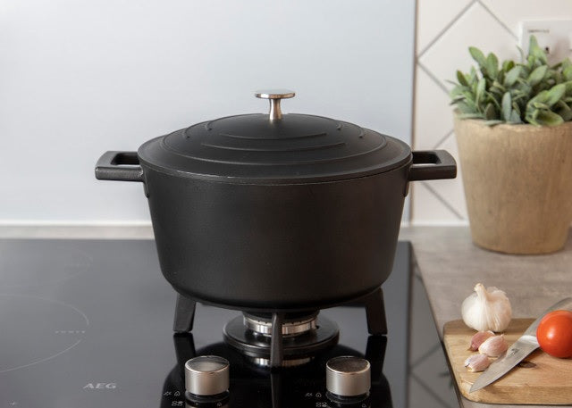 MASTERCLASS KATLS AR VĀKU 4L, 24CM MELNS, LIETAIS ALUMĪNIJS