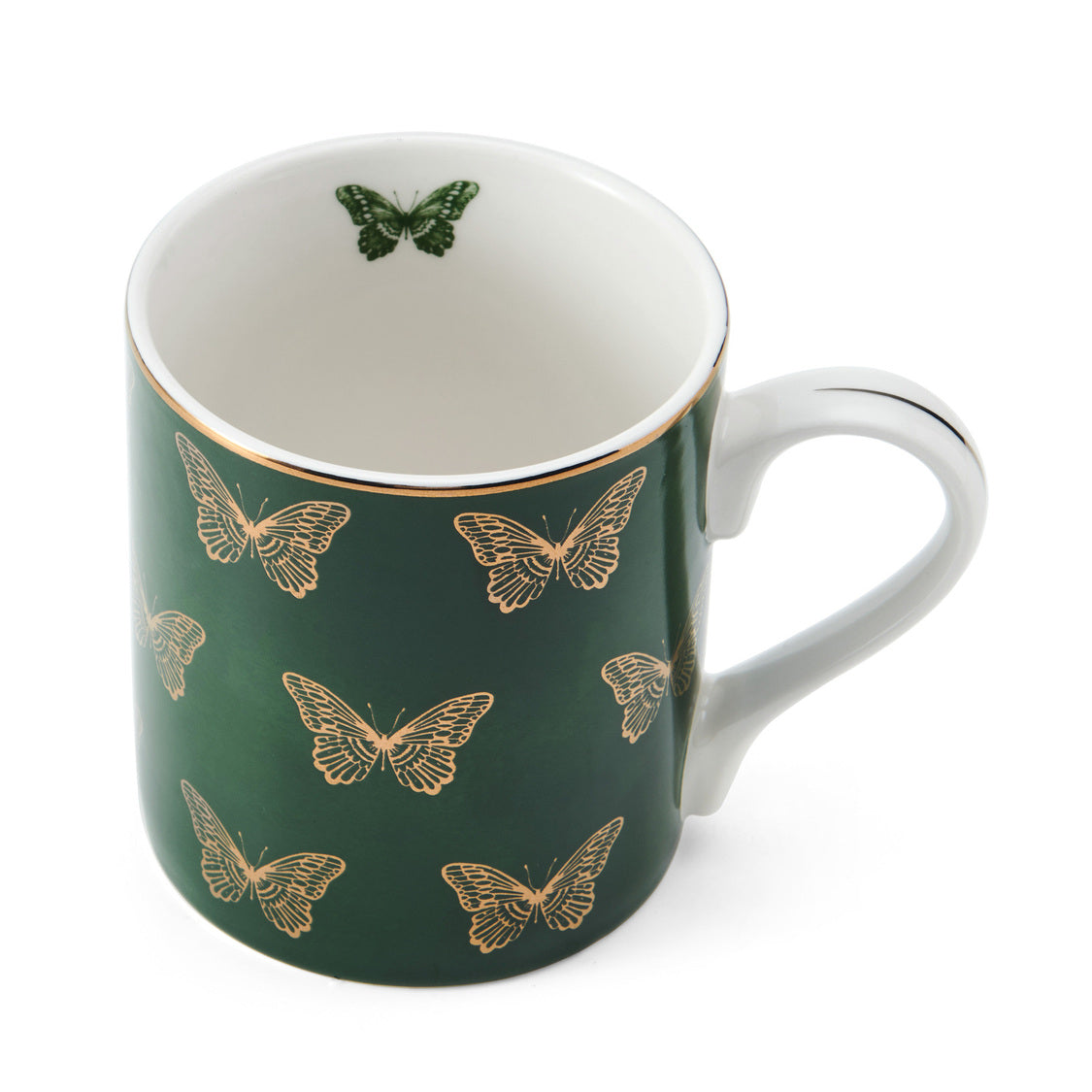 MIKASA BUTTERFLIES STRAIGHT KRŪZE 280ML, ZAĻA, PORCELĀNS