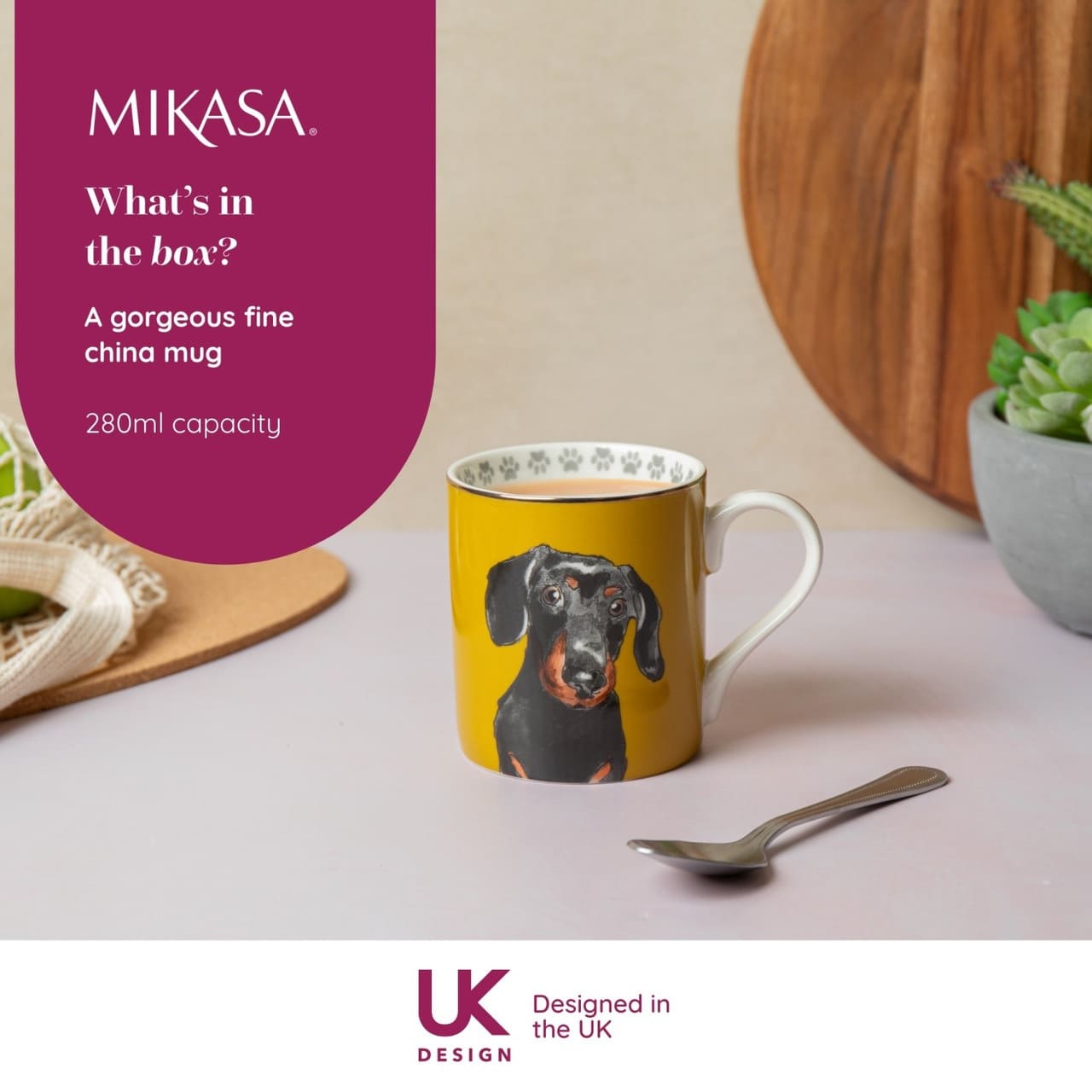MIKASA DASCHUND KRŪZE 280ML, PORCELĀNS