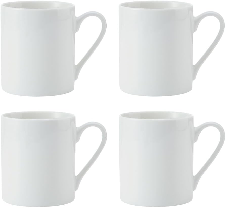 MIKASA EGRET KRŪZES 380ML, KOMPL. 4GAB, BALTAS, PORCELĀNS