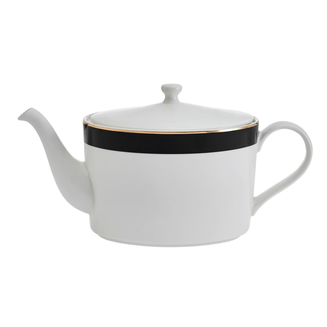 MIKASA LUXE DECO TĒJKANNA 1.1L, BALTS/MELNS, PORCELĀNS