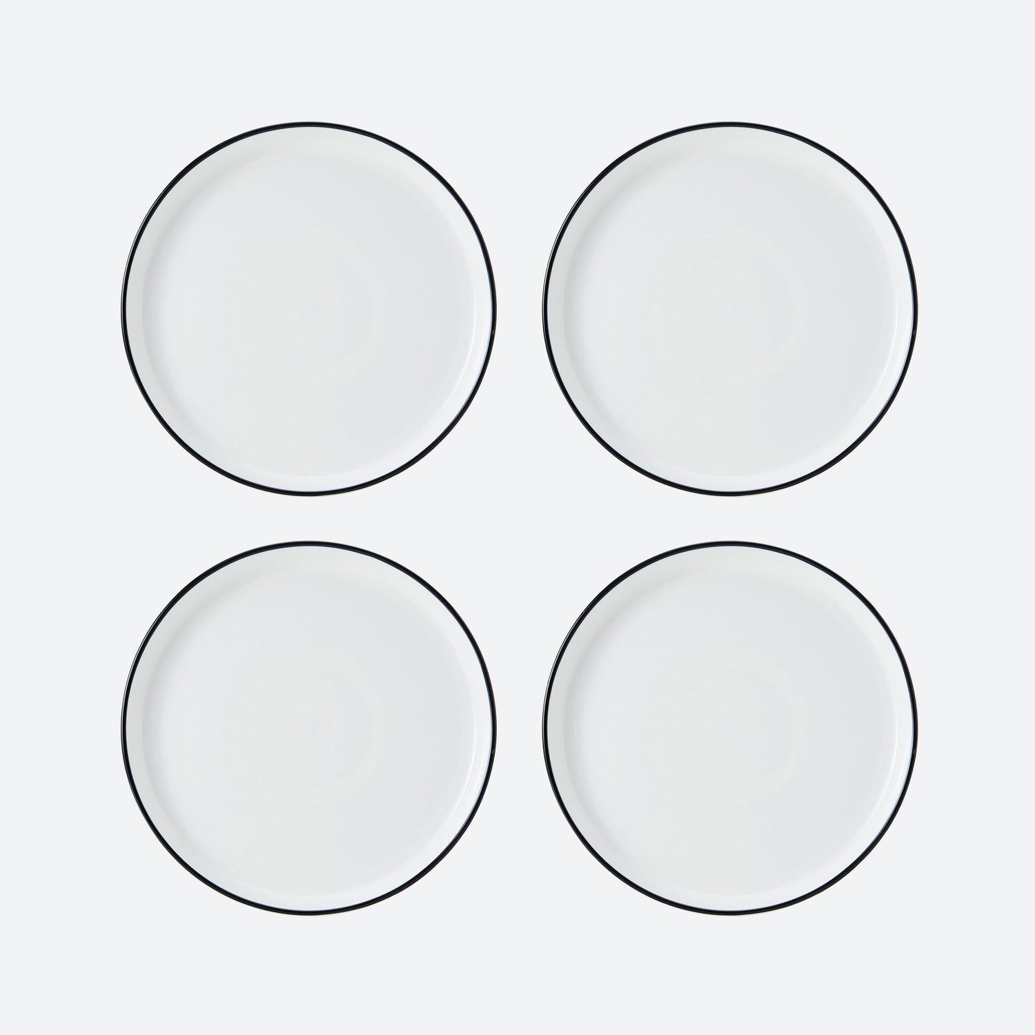 MIKASA LIMESTONE PUSDIENU SERVĪZE 4PERS, 12PR, BALTA AR MELNU MALU, PORCELĀNS