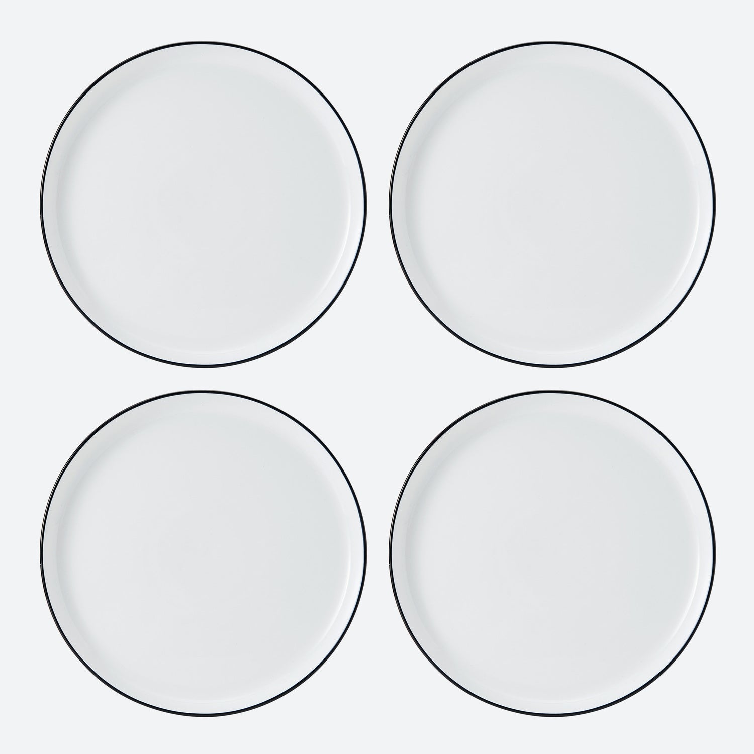 MIKASA LIMESTONE PUSDIENU SERVĪZE 4PERS, 12PR, BALTA AR MELNU MALU, PORCELĀNS