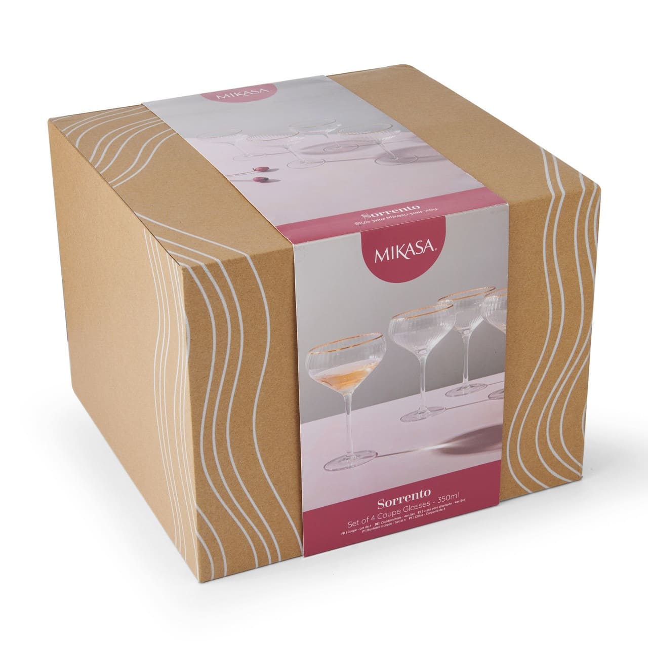 MIKASA SORRENTO ŠAMPANIEŠA GLĀZES 350ML, K4, KRISTALINS