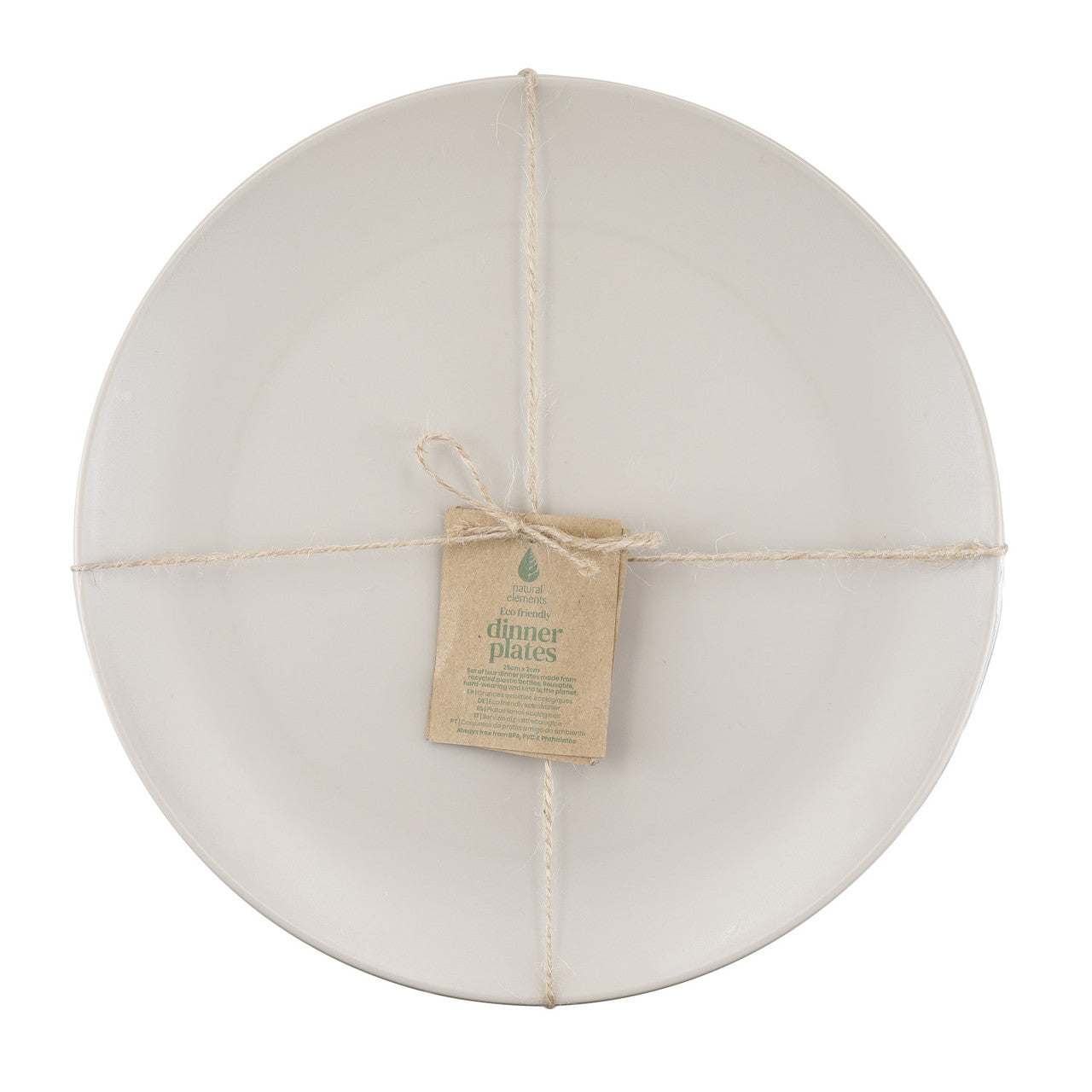 NATURAL ELEMENTS ŠĶĪVJU KOMPL. 25.5CM 4GAB, BĒŠS, PĀRSTRĀDĀTA PLASTMASA**