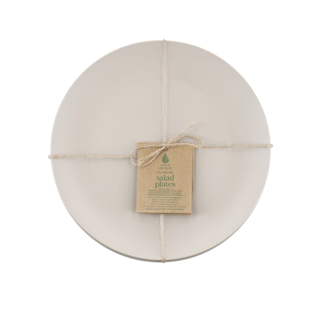 NATURAL ELEMENTS ŠĶĪVJU KOMPL. 20CM 4GAB, BĒŠS, PĀRSTRĀDĀTA PLASTMASA**