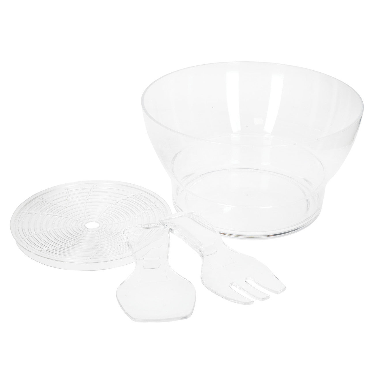 KITCHENCRAFT SALĀTU BĻODA 28.5X15.4X28.7CM, AR VĀKU UN PIEDERUMIEM, AKRILS