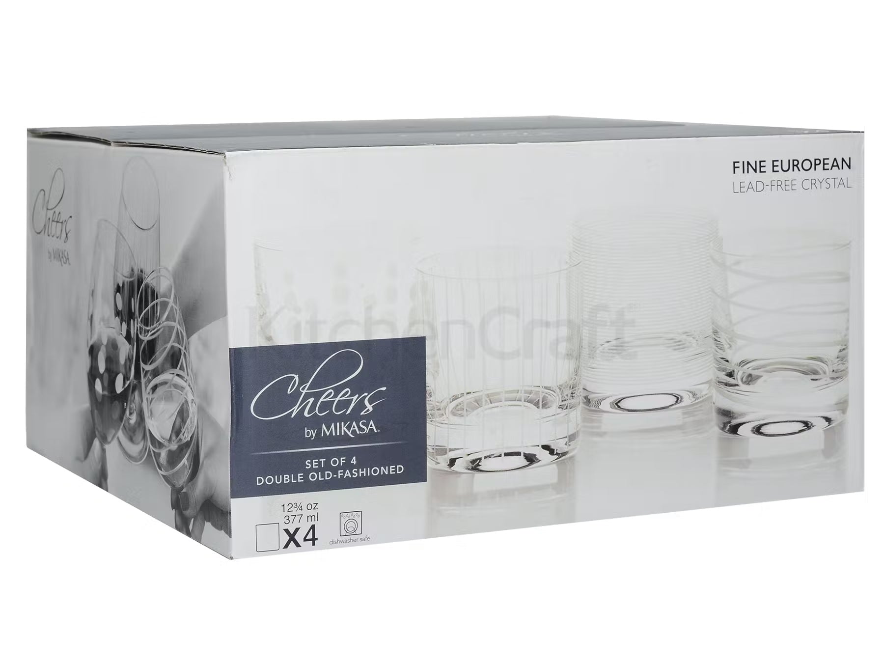 MIKASA CHEERS VISKIJA GLĀZES 4GAB 377ML, KRISTĀLS