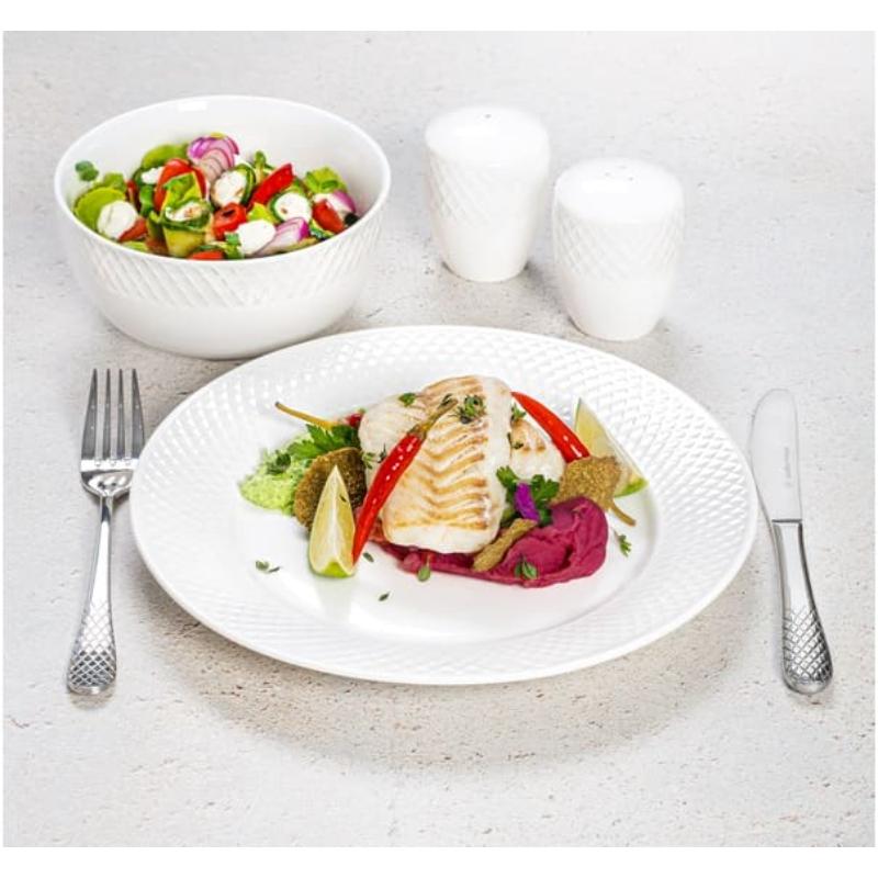 JULIA PUSDIENU ŠĶĪVJI 25.5CM, KOMPL.2GAB, BALTI, PORCELĀNS