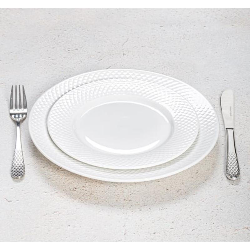 JULIA PUSDIENU ŠĶĪVIS 25.5CM, BALTS, PORCELĀNS