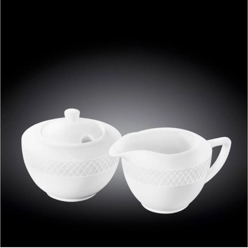 JULIA KOMPL. CUKURTRAUKS 340ML / PIENA TRAUKS 300ML, BALTI, PORCELĀNS