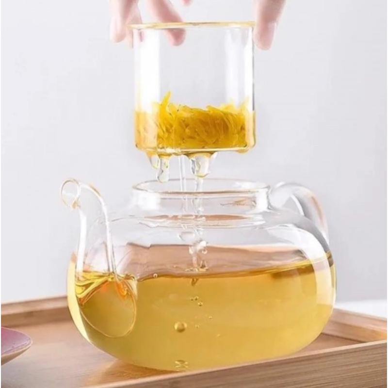 TĒJKANNA 1550ML AR STIKLA SIETIŅU, TERMOSTIKLS