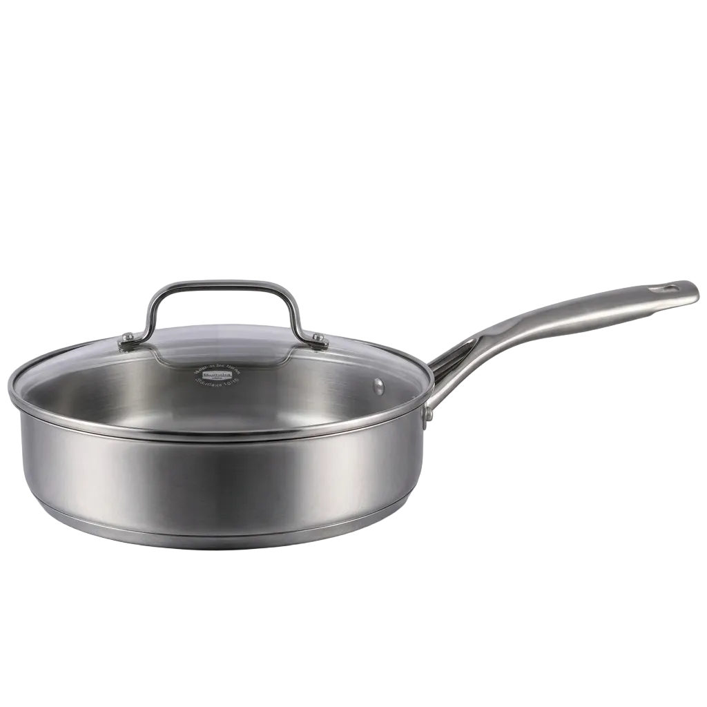 PROLINE DEEP PAN 28CM, WITH LID, STAINLESS STEEL, FOR INDUCTION