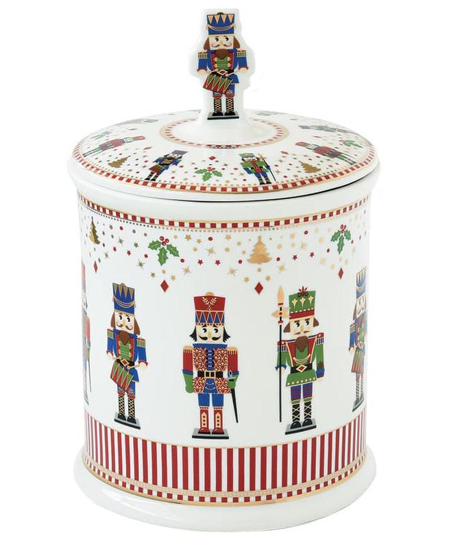 NUTCRACKERS CEPUMU TRAUKS D14CM, H20CM , DĀVANU KASTĒ, RIEKSTKODIS, PORCELĀNS