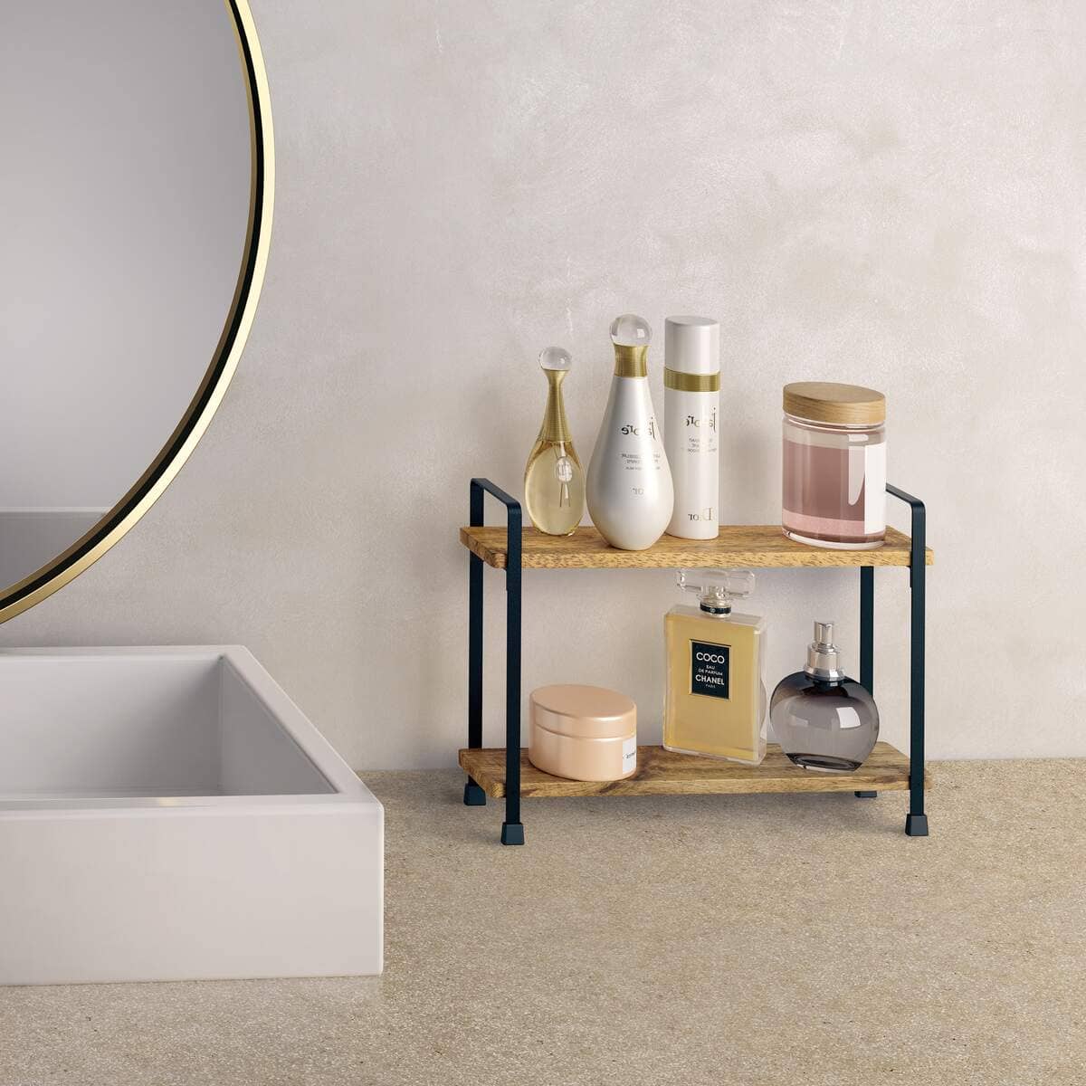 YORK LAVA PLAUKTS 34x8x23CM, 2-STĀVU, MELNS/KOKS, NER.TĒR./AKĀCIJA, TOUCH THERM PĀRKL.