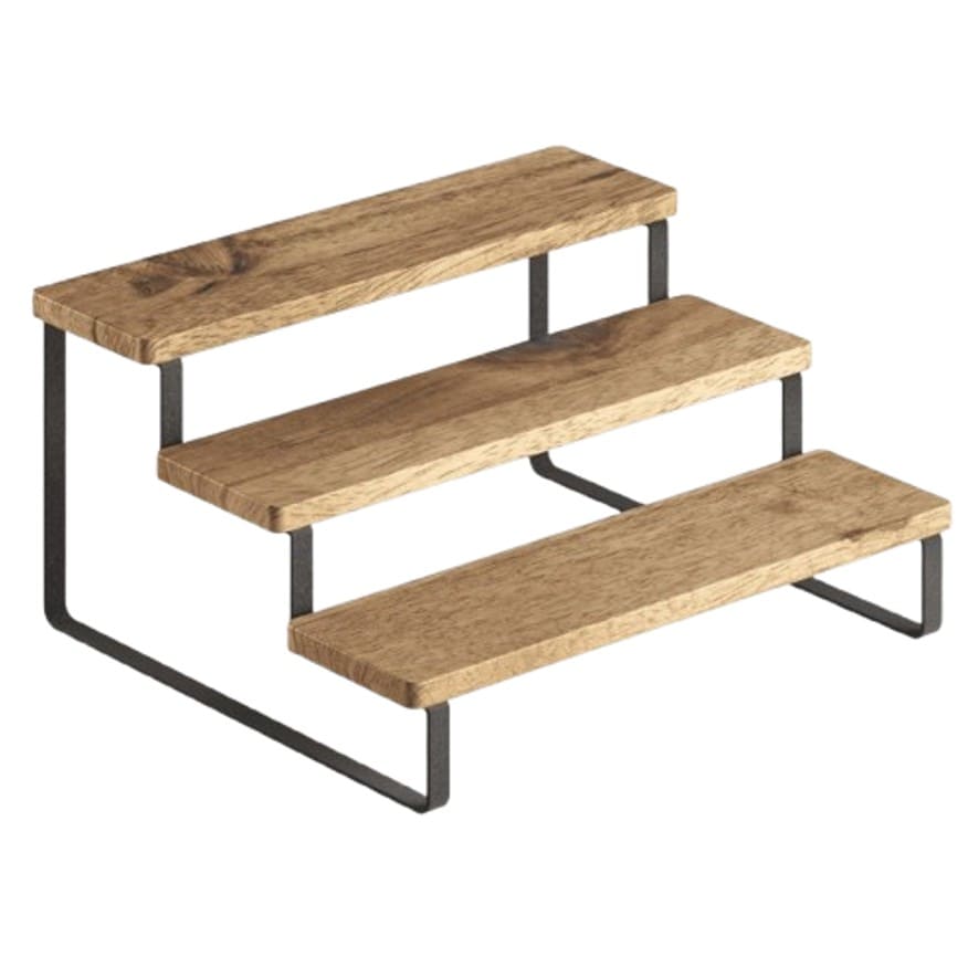 YORK LAVA PLAUKTS GARŠVIELĀM 27x23x13CM, 3-STĀVU, MELNS/KOKS, NER.TĒR./AKĀCIJA, TOUCH THERM PĀRKL.