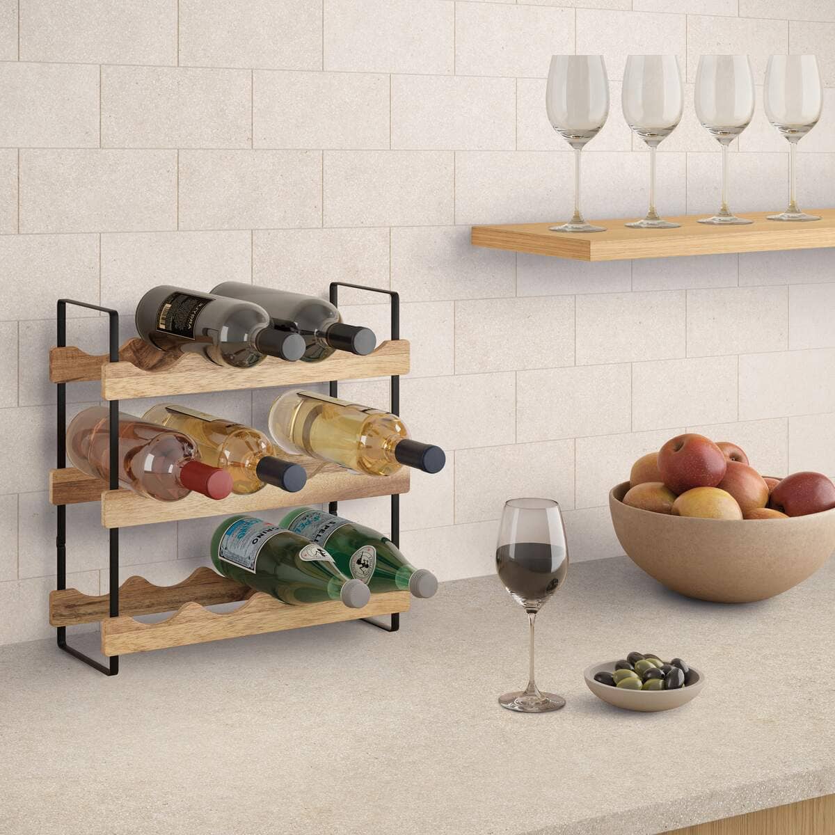 YORK LAVA PUDEĻU STATĪVS 39x15x36CM, MELNS/KOKS, NER.TĒR./AKĀCIJA, TOUCH THERM PĀRKL.