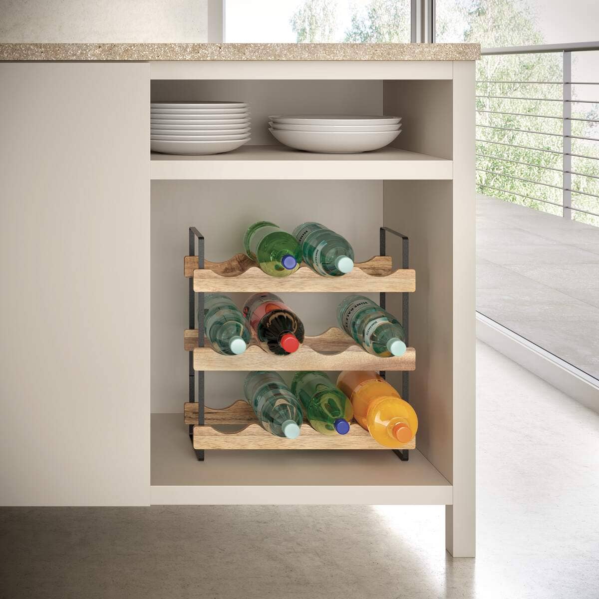 YORK LAVA PUDEĻU STATĪVS 39x15x36CM, MELNS/KOKS, NER.TĒR./AKĀCIJA, TOUCH THERM PĀRKL.