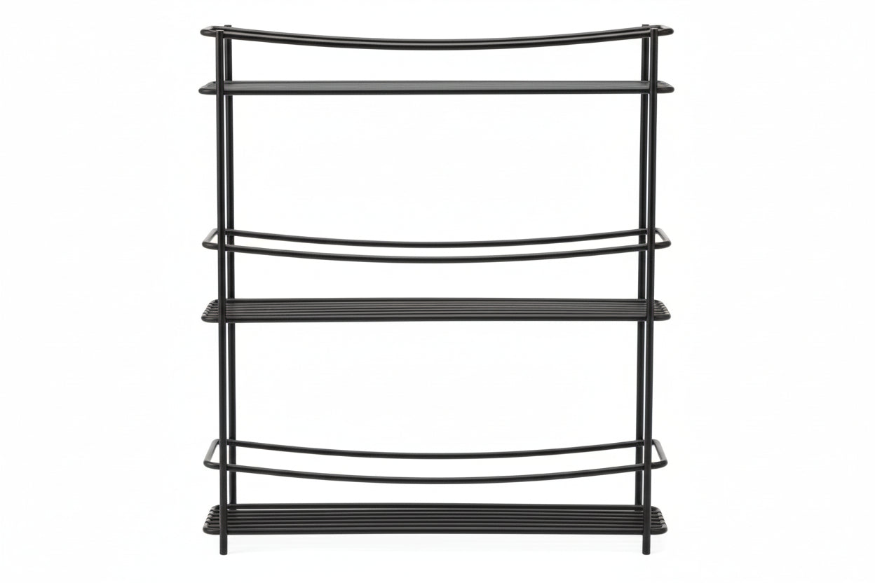 LAVA KUMINO PLAUKTS GARŠVIELĀM 35x7x37CM, 3-STĀVU, MELNS, NER.TĒR.