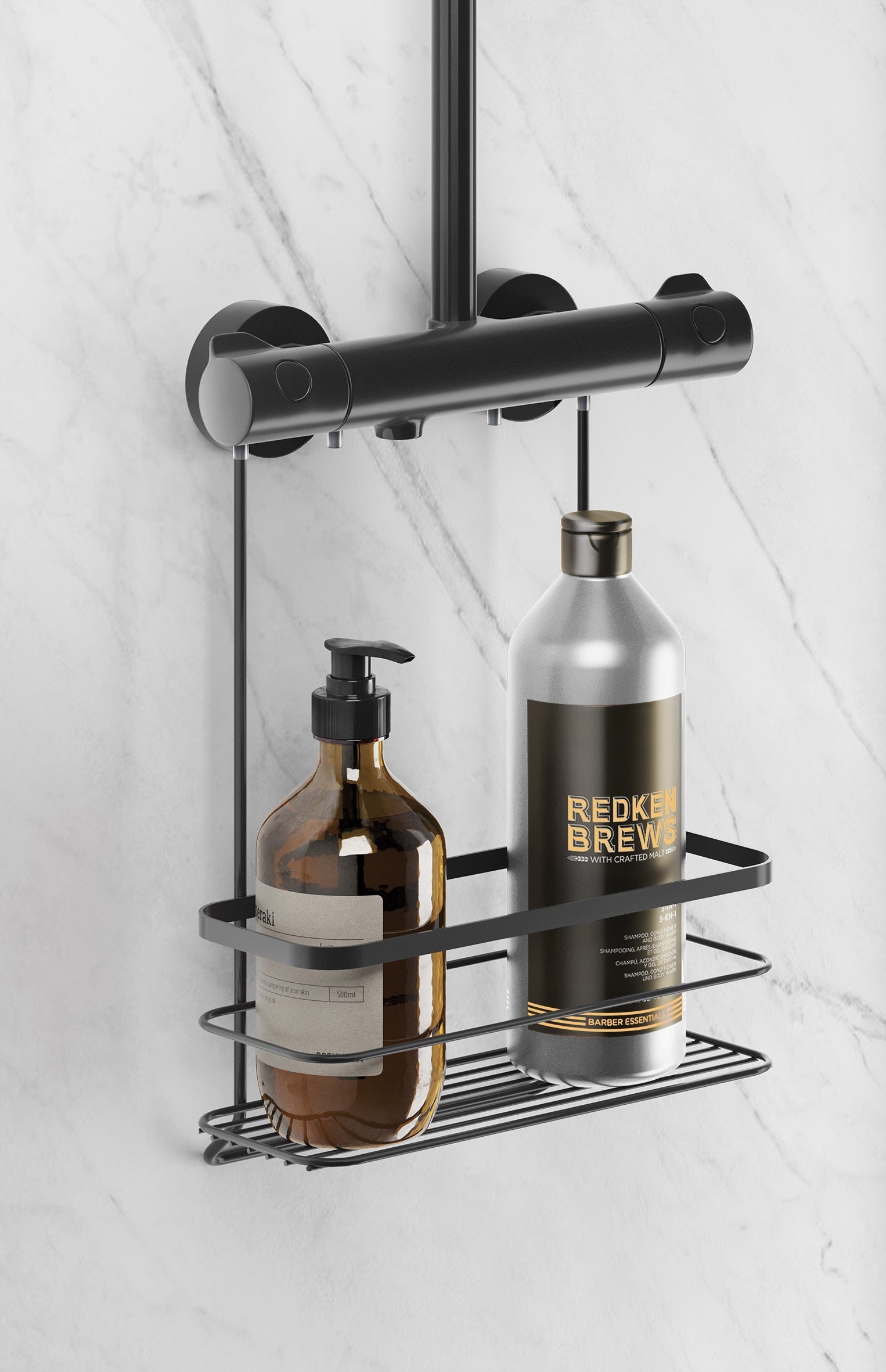 LAVA ORIGIN UZ JAUCĒJKRĀNA UZKARINĀMS PLAUKTS 28x13x40CM, 1S-STĀVU, MELNS, NER.TĒR., TOUCH THERM PĀRKL.