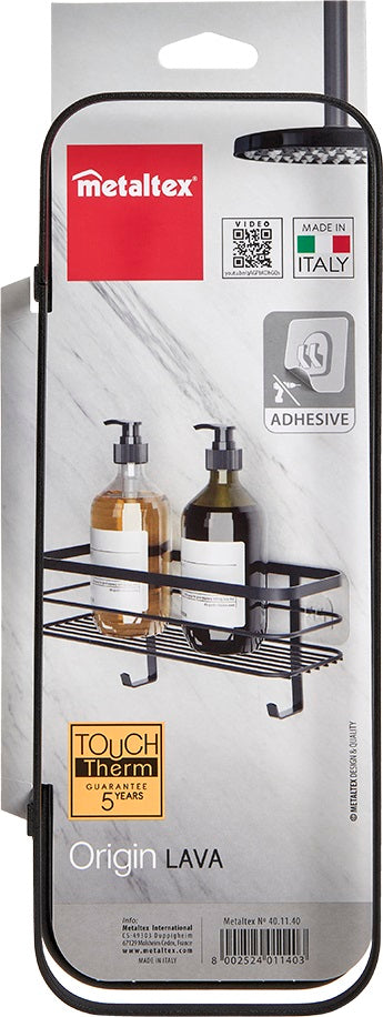 LAVA ORIGIN PLAUKTS 29x11x13CM, 1-STĀVU, MELNS, NER.TĒR., TOUCH THERM PĀRKL.