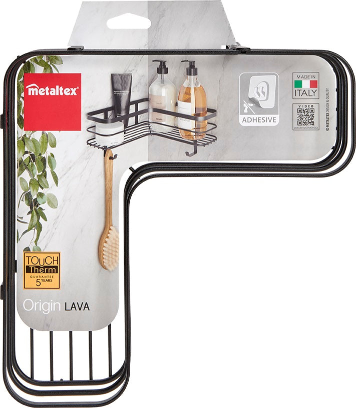 LAVA ORIGIN STŪRA PLAUKTS 21x21x13CM, 1-STĀVU, MELNS, NER.TĒR., TOUCH THERM PĀRKL.