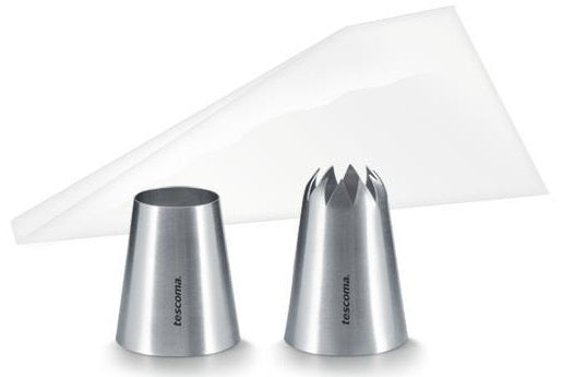 GRANDCHEF KŪKU DEKORĒŠANAS MAISIŅI 10GAB., 2 UZGAĻI, PLASTMASA/NER.TĒR.