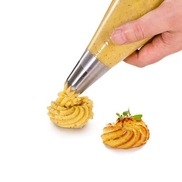 GRANDCHEF KŪKU DEKORĒŠANAS MAISIŅI 10GAB., 2 UZGAĻI, PLASTMASA/NER.TĒR.