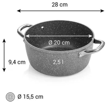 I-PREMIUM STONE KATLS 20CM, 2.5L, INDUKCIJAI