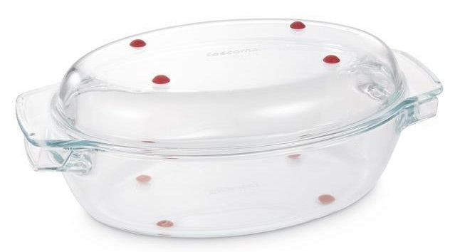 GRANDCHEF CEPAMTRAUKS AR VĀKU 35x21CM, OVĀLS, STIKLA