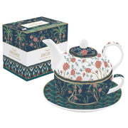 MANDALAY TĒJAS KOMPL. TĒJKANNA 350ML, KRŪZE 350ML AR APAKŠTASI, PORCELĀNS, DĀVANU KASTĒ