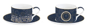 MIDNIGHT TASES 240ML, AR APAKŠTASĒM, KOMPL. 2GAB, PORCELĀNS, DĀVANU KASTĒ