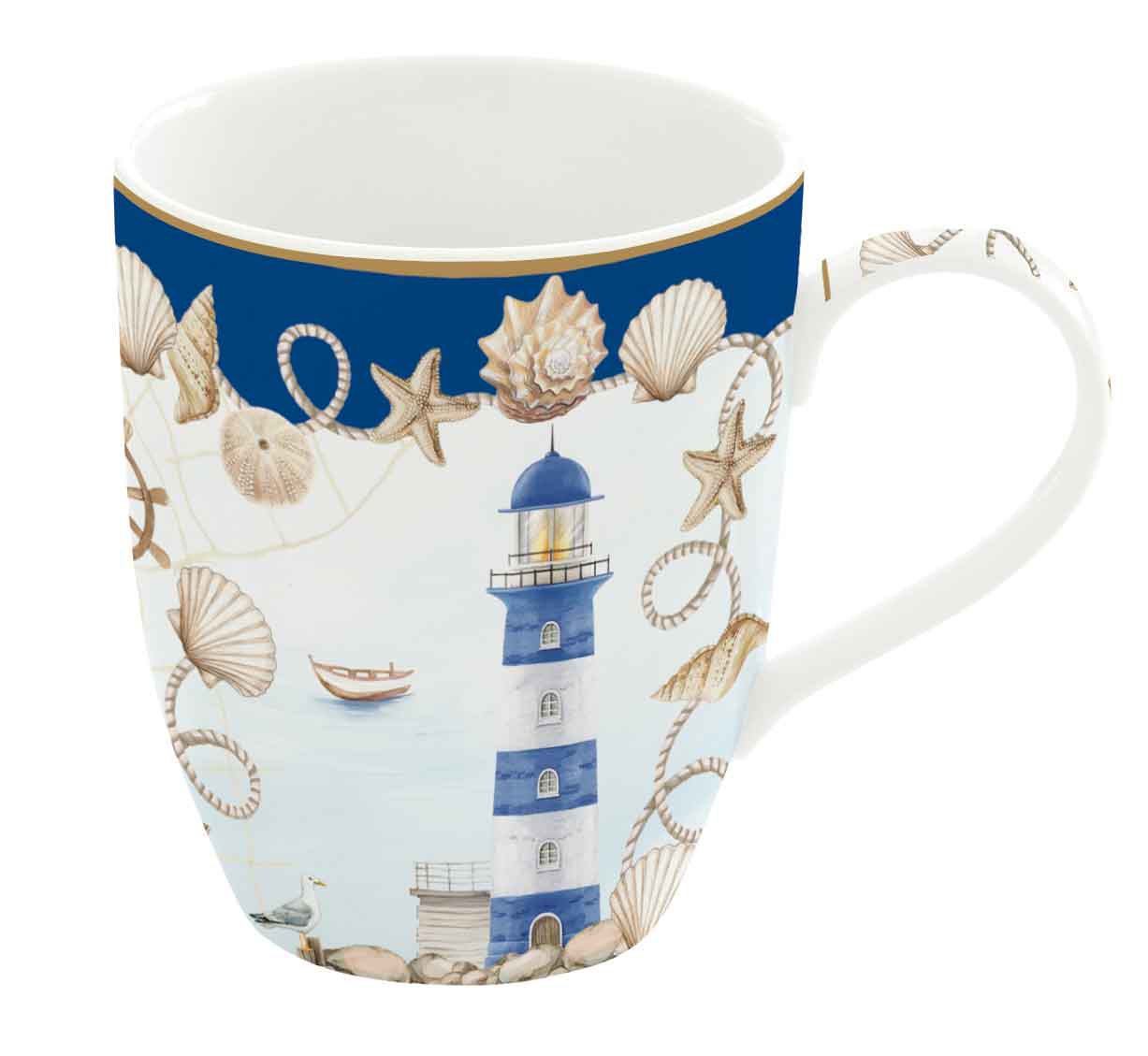 BLUE LIGHTHOUSE KRŪZE 350ML, PORCELĀNS, DĀVANU KASTĒ