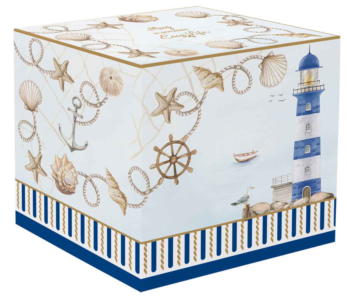 BLUE LIGHTHOUSE KRŪZE 350ML, PORCELĀNS, DĀVANU KASTĒ