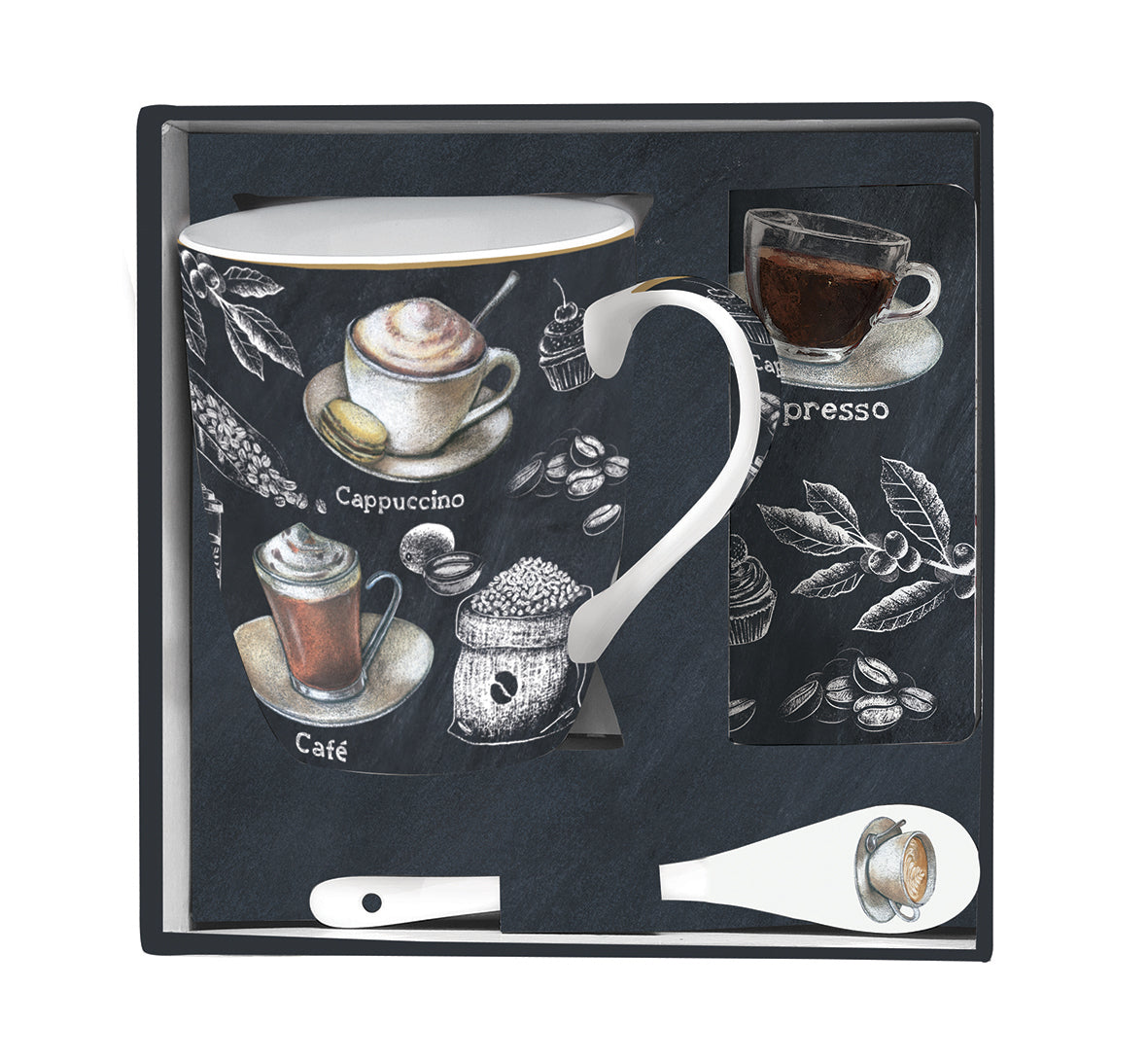 BARISTA KOMPL. KRŪZE 350ML, AR KAROTĪTI UN PALIKTNI, T.PELĒKA, PORCELĀNS
