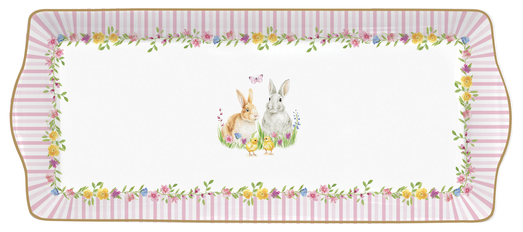 HAPPY EASTER ŠĶĪVIS SERVĒŠANAI 35X15CM, PORCELĀNS