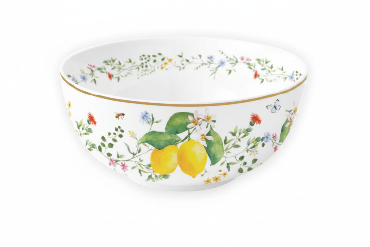 FLEURS ET CITRONS BĻODA 15CM, PORCELĀNS