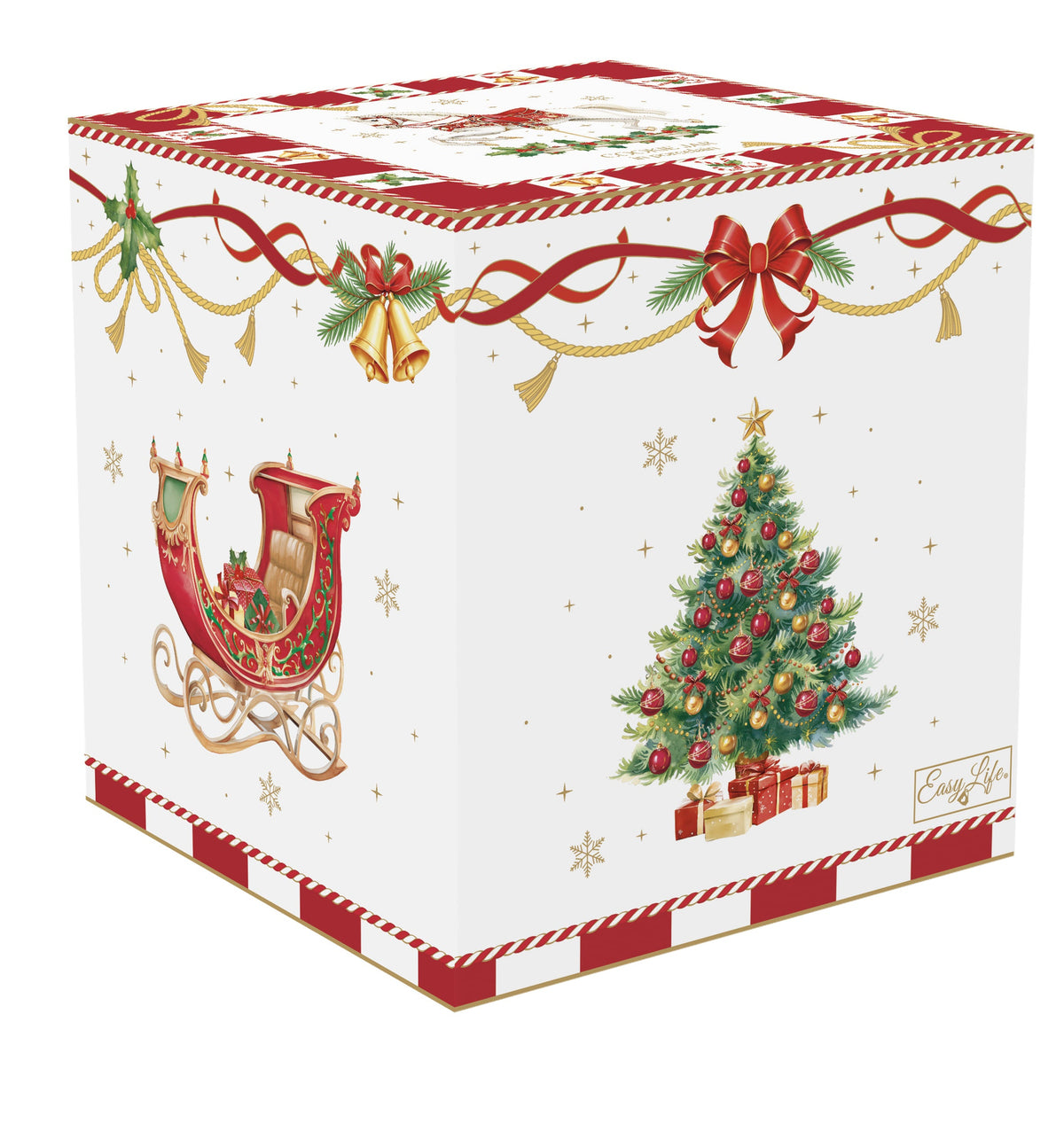 CHRISTMAS TALE SALDUMU TRAUKS D14/H16.5CM, PORCELĀNS, DĀVANU KASTĒ