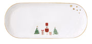 LET IT SNOW SERVĒŠANAS ŠĶĪVIS 34x15CM, OVĀLS, PORCELĀNS, DĀVANU KASTĒ
