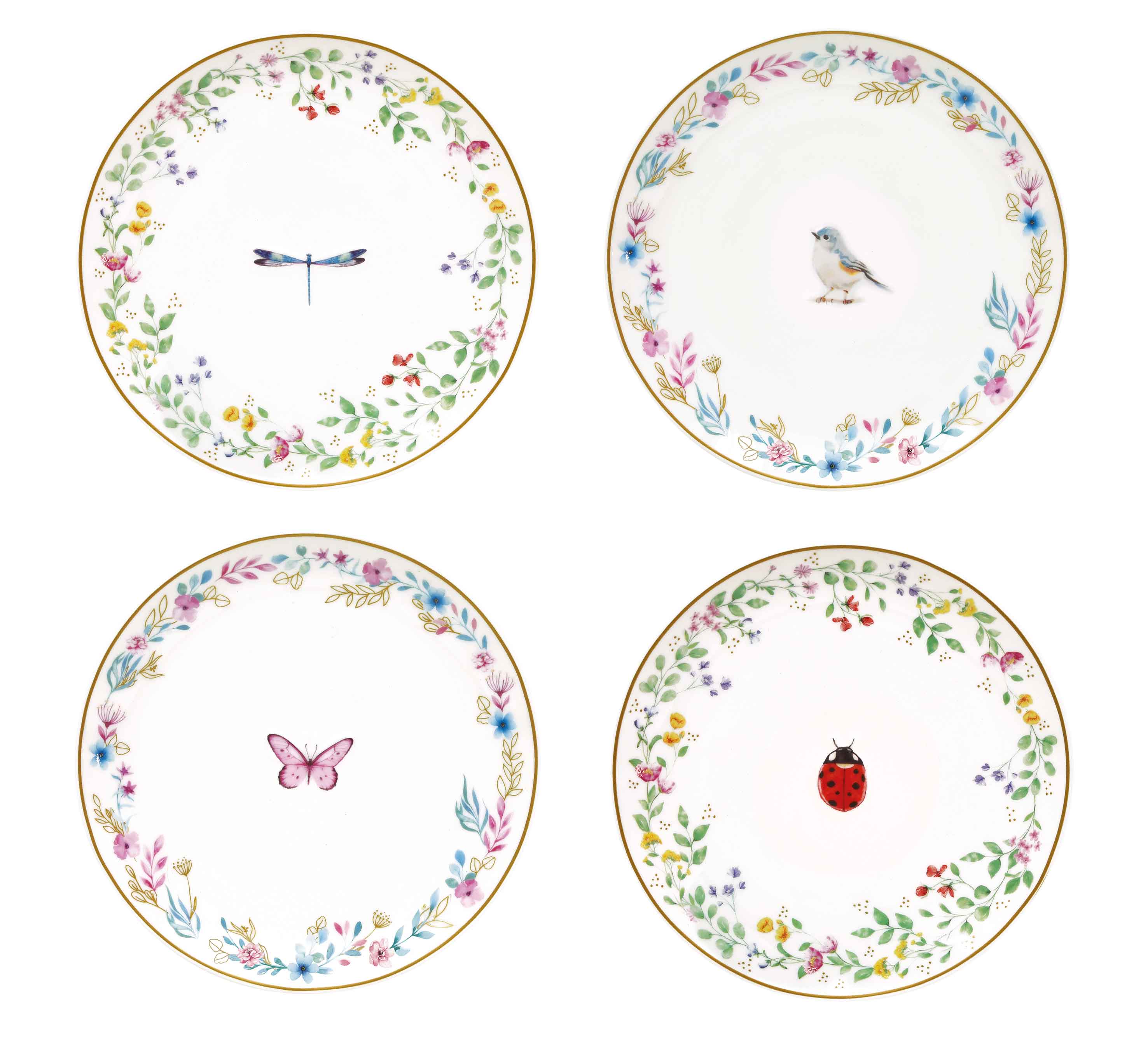 FANCY GARDEN ŠĶĪVJI D16CM KOMPL. 2GAB, PORCELĀNS, DĀVANU KASTĒ
