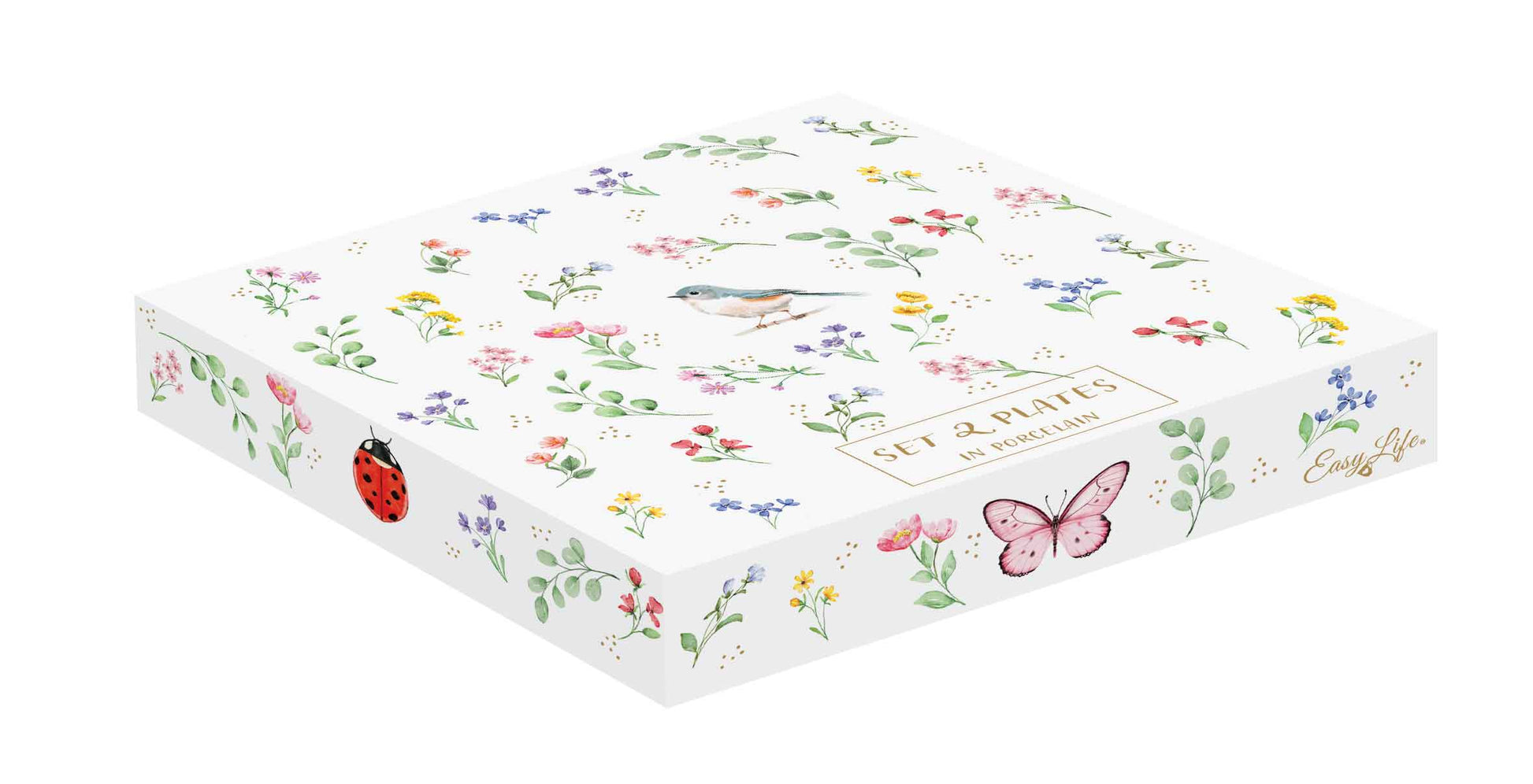 FANCY GARDEN ŠĶĪVJI D16CM KOMPL. 2GAB, PORCELĀNS, DĀVANU KASTĒ