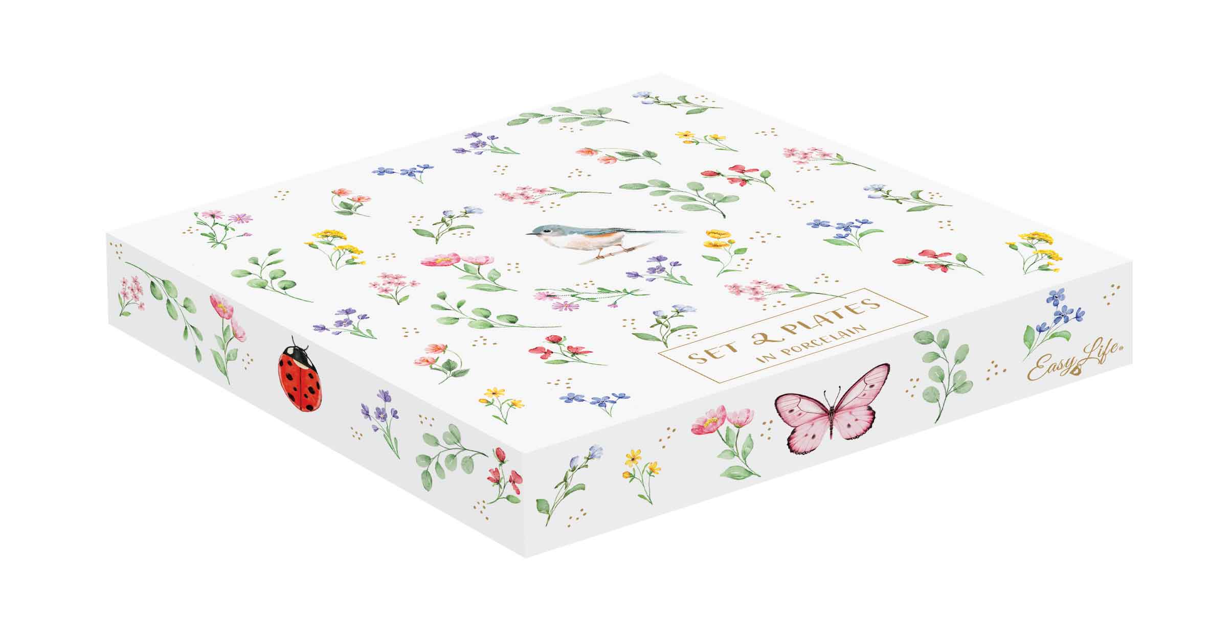 FANCY GARDEN ŠĶĪVJI D16CM KOMPL. 2GAB, PORCELĀNS, DĀVANU KASTĒ