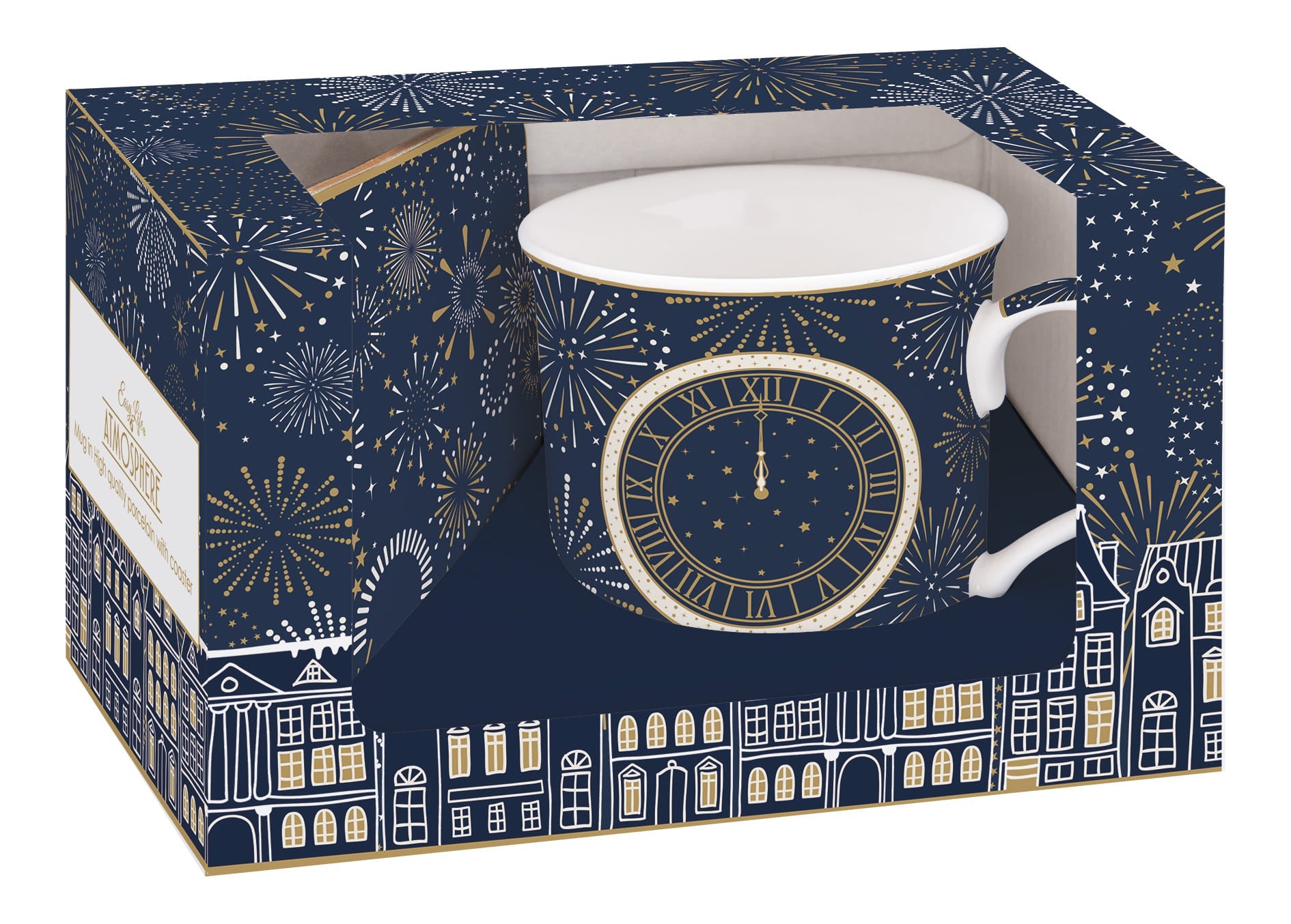 MIDNIGHT KOMPL. KRŪZE 300ML AR PALIKTNI 10.5x10.5CM, PORCELĀNS/KORĶIS