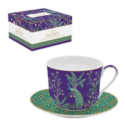 IMPERIAL PEACOCK BROKASTU KRŪZE 400ML AR APAKŠTASI, PORCELĀNS